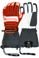 Mobile Warming Technology Gloves Aerial Heated Snow Glove Unisex - White/Grey Heated Clothing