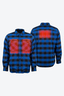 Mobile Warming Technology Jacket Heated Flannel Jacket Men's - Blue Heated Clothing