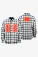 Mobile Warming Technology Jacket Heated Flannel Jacket Men's - Grey Heated Clothing