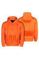 Mobile Warming Technology Hoodie Pullover Heated Hoodie Men's - Orange Heated Clothing - product view 2