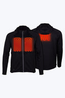 Mobile Warming Technology Baselayers Element Mid-Layer Full Zip Hoodie Men's - Black Heated Clothing