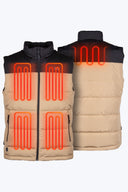 Mobile Warming Technology Vest Crest 2.0 Down Vest Men's - Tan/Black Heated Clothing
