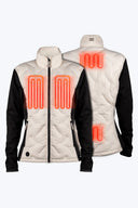 Mobile Warming Technology Jacket Aria Hybrid Jacket Women's - Cream/Black Heated Clothing