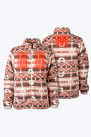 Mobile Warming Technology Jacket Upland High-Pile Printed Long Jacket Women's - Clay Aztec Heated Clothing - product view 2