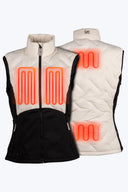 Mobile Warming Technology Vest Aria Hybrid Vest Women's - Cream/Black Heated Clothing