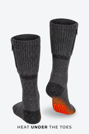 Mobile Warming Technology Sock Wool Crew Heated Sock Unisex - Dark Grey Heated Clothing