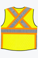 Flat file back side view of Mobile Cooling Hi-Vis Pro Cooling Vest ANSI Certified - product view 8