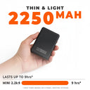 Mobile Warming Technology Battery 7.4v Powersheer™ Mini Battery 2250mAh & Cable Heated Clothing