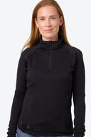 Mobile Warming Technology Baselayers Element Mid-Layer 1/4 Zip LS Shirt Women's - Black Heated Clothing - product view 6