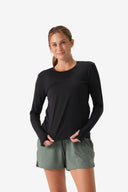 Fieldsheer Shirt Women's Aeris DriComfort Long Sleeve Tee - Black Heated Clothing