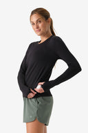 Fieldsheer Shirt Women's Aeris DriComfort Long Sleeve Tee - Black Heated Clothing - product view 4