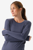 Fieldsheer Shirt Women's Aeris DriComfort Long Sleeve Tee - Arctic Blue Heated Clothing - product view 5
