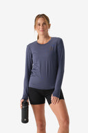 Fieldsheer Shirt Women's Aeris DriComfort Long Sleeve Tee - Arctic Blue Heated Clothing - product view 7