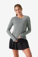 Fieldsheer Shirt Women's Aeris DriComfort Long Sleeve Tee - Sage Heated Clothing
