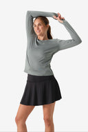 Fieldsheer Shirt Women's Aeris DriComfort Long Sleeve Tee - Sage Heated Clothing