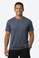 Fieldsheer Shirt Men's Baseline DriComfort Short Sleeve Tee - Arctic Blue Heated Clothing