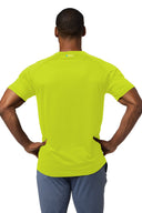 Mobile Cooling Technology Shirt Men's Cooling Hi-Vis Short Sleeve Crew  backside view - product view 6