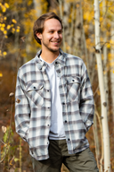 Mobile Warming Technology Jacket Heated Flannel Jacket Men's - Grey Heated Clothing - product view 4