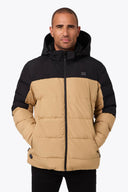 Mobile Warming Technology Jacket Crest 2.0 Down Jacket Men's - Tan/Black Heated Clothing