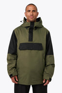 Mobile Warming Technology Jacket Denali Anorak 1/4 Zip Hoodie Men's - Olive Heated Clothing