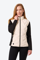 Mobile Warming Technology Jacket Aria Hybrid Jacket Women's - Cream/Black Heated Clothing