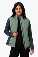 Mobile Warming Technology Jacket Aria Hybrid Jacket Women's - Sage/Olive Heated Clothing