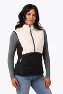 Mobile Warming Technology Vest Aria Hybrid Vest Women's - Cream/Black Heated Clothing