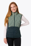 Mobile Warming Technology Vest Aria Hybrid Vest Women's - Sage/Olive Heated Clothing