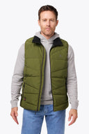 Mobile Warming Technology Vest Crest Natural Down Heated Vest Men's -  Olive Green Heated Clothing