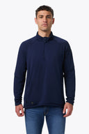 Mobile Warming Technology Baselayers Element Heated Mid-Layer 1/4 Zip Men's - Blue Heated Clothing