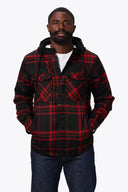 Mobile Warming Technology Jacket Flannel Heated Hoodie Jacket - Red Heated Clothing