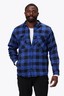 Mobile Warming Technology Jacket Heated Flannel Jacket Men's - Blue Heated Clothing