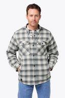 Mobile Warming Technology Jacket Heated Flannel Jacket Men's - Grey Heated Clothing