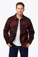 Mobile Warming Technology Jacket Heated Flannel Jacket Men's - Red Heated Clothing - product view 3