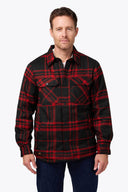 Mobile Warming Technology Jacket Heated Flannel Jacket Men's - Red Heated Clothing