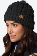 Mobile Warming Technology Hat Heated Cable Knit Beanie - Black Heated Clothing - product view 3