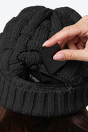 Mobile Warming Technology Hat Heated Cable Knit Beanie - Black Heated Clothing - product view 4