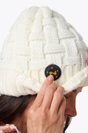 Mobile Warming Technology Hat Heated Cable Knit Beanie - Cream Heated Clothing - product view 5