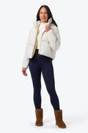 Mobile Warming Technology Jacket Cloud IX Crop Puffer Heated Jacket Women's - Cream Heated Clothing - product view 4