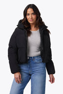 Mobile Warming Technology Jacket Cloud IX Crop Puffer Heated Jacket Women's - Black Heated Clothing - product view 6