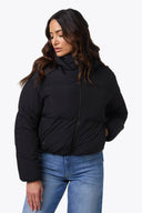 Mobile Warming Technology Jacket Cloud IX Crop Puffer Heated Jacket Women's - Black Heated Clothing - product view 5