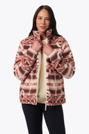 Mobile Warming Technology Jacket Upland High-Pile Printed Long Jacket Women's - Clay Aztec Heated Clothing - product view 1