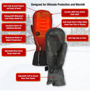 Mobile Warming Technology Gloves Storm Heated Mitten Unisex - Black Heated Clothing - product view 4